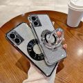 lthmy for Oppo A57 4G CPH2387 casing electroplating soft glitter TPU phone back cover phone case magnetic bracket. 