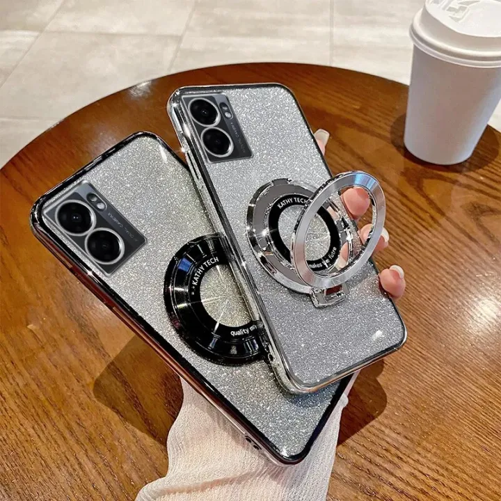 lthmy%20for%20Oppo%20A57%204G%20CPH2387%20casing%20electroplating%20soft%20glitter%20TPU%20phone%20back%20cover%20phone%20case%20magnetic%20bracket%20-%20Image%202