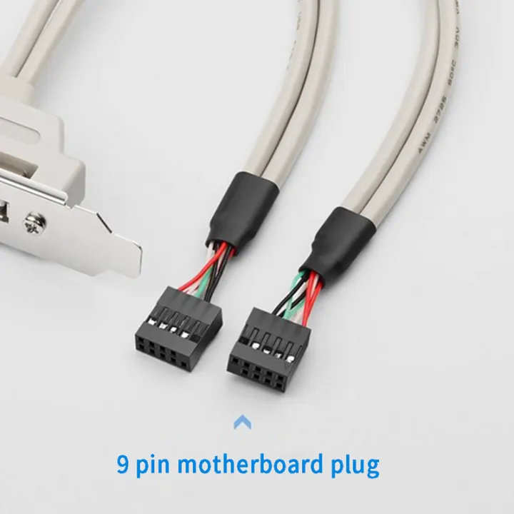 Mainboard%202%20Port%20Bracket%20Extension%20Cable%20Adapter%20for%20Computer%20Rear%20Panel%20Bracket%20-%20Image%205