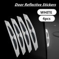 4pcs Universal 3D Car Door Edge Anti-Collision Strip Protector Guard Reflective Stickers. 