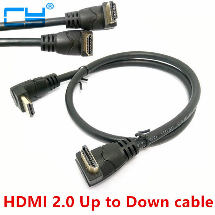 Hdmi%202.0%204k%203d%20Dual%2090%20Degree%20Up%20Angled%20Hdmi%20Male%20To%20Down%20Angled%20Hdmi%20Male%20Hdtv%20Cable%2030cm/60cm/180cm%20For%20Dvd%20Ps3%20Pc%20-%20Image%204