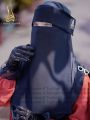 Arabian Hudi Niqab 15 inch Premium Quality Arabian hudi Nikab black for women Lebas-E Tayibah.