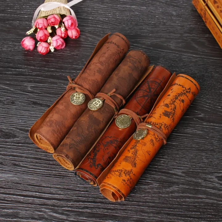 Vintage%20Pirate%20Compass%20Pocket%20Map%20Roll%20Pen%20Pencil%20Leather%20Case%20Pouch%20Caribbean%20Bag%20-%20Image%207