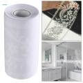 White Lace Transparent Removable Wallpaper Border Shop Display Window Sticker Bathroom Mirror Decor Rustic Floral. 