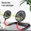 USB Rechargeable Wearable Portable Hand Free Neckband Fan. 