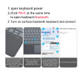 Backlit Trackpad Keyboard for Microsoft Surface Pro 8 9 10 X 13.0 Russian Spanish Arabic Hebrew Korean AZERT Portuguese Keyboard. 