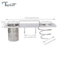 TAPCET Hair Dryer Holder Blow Dryer Hanging Rack 304 Stainless Steel Wall Mount Organizer with Hooks Plug Holder Design.