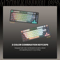 FANTECH MK913 ATOM PRO83 RGB Mechanical Gaming Keyboard Mercury Black & Saturn Grey Layout Red Switch & Blue Switch. 