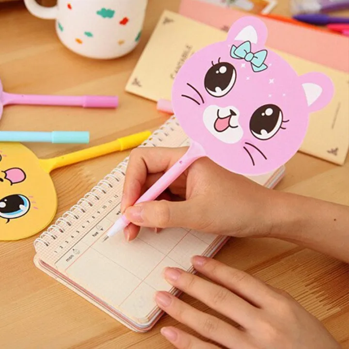1%20Pcs%200.5mm%20Blue%20Refill%20Cartoon%20Fan%20Pen%202-in-1%20Cute%20Fan%20Ballpoint%20Pencil%20Toy%20School%20Office%20Stationery%20Pressing%20Writing%20%20Ink%20Pen%20-%20Image%207