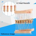 50Pcs- 1/2 Watt 10 Ohm Resistor 1/2W 10 Ohm Carbon Film Resistor 10 Ohm Half Watt Resistance 0.5 Watt 5% Tolerance Fixed Resistors Passive Components 2 Pin Leads Terminals. 