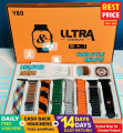 Y80 Ultra Smartwatch with 8 Strap bluetooth Calling Smartwatch 2.02" Display. 