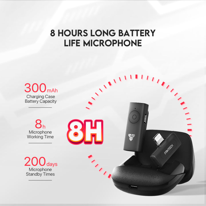 FANTECH%20WMV11%20&%20WMV21%20Leviosa%20Air%20Wireless%20Lapel%20Lavalier%20Microphone%20For%20Live%20Broadcast%20And%20Streaming%20With%20Noise%20Reduction%20Type-c%20&%20Lightning%20Single%20And%20Duel%20-%20Image%209