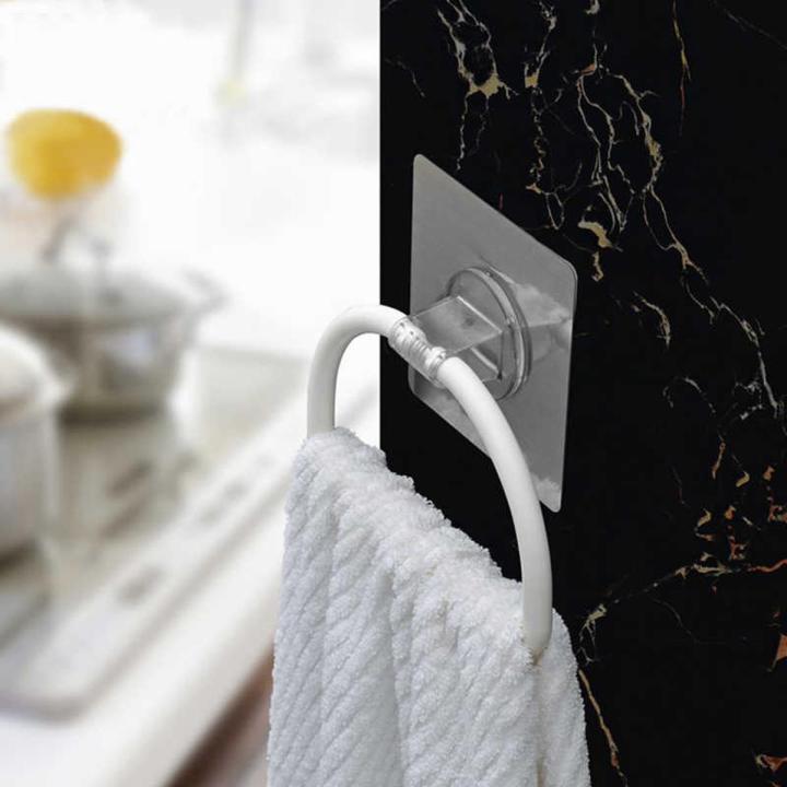 No drill Towel rack bathroom self adhesive wall hanging organizer no trace towel holder bathroom organizer