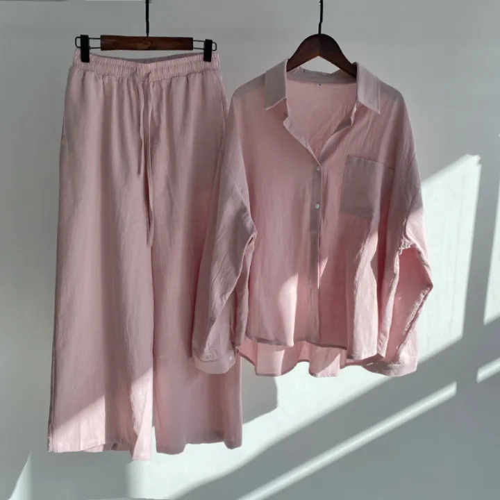 Women%20Linen%20Cotton%20Two%20Piece%20Set%20Shirt%20and%20Pant%20Plus%20Size%20Shirt%20High%20Waist%20Pant%20-%20Image%206