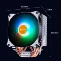 Jinheda Ice S06 Computer Host Box 6 Pipe Tower CPU Heat Sink Fan Illumination Multi Platform. 