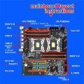 Motherboard Support DDR4 ECC Memory Computer Motherboard+2XE5 2650 V3 CPU+Switch Cable.