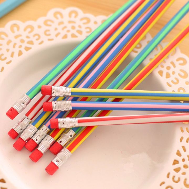 5%20pcs/lot%20Colorful%20Magic%20Bendy%20Flexible%20Soft%20Pencil%20With%20Eraser%20Stationery%20Student%20Colored%20Pencils%20School%20Office%20Supplies%20Pen%20-%20Image%204
