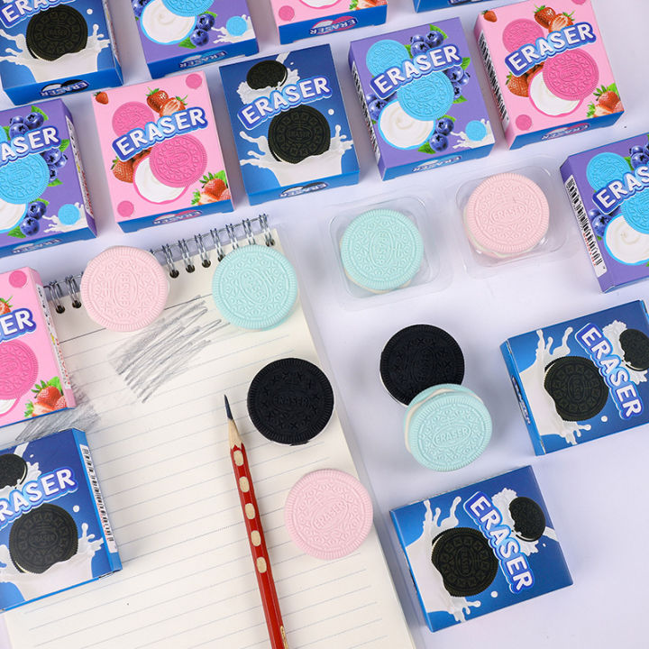 2024%20Cartoon%20Creative%20Biscuit%20Eraser%20Simulation%20Oreo%20Student%20Stationery%20Traceless%20Eraser%20Myhappinessisyou%20-%20Image%202