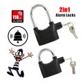 Security Alarm Lock for Bike and Door - Black. 