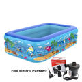 Stylish Addition - Rectangle Quick Set Inflatable Pool Above Ground Swimming Pool Kids Family Sports with free Electric pumper - Modern - Choice Expression. 