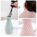 Diamond pattern vase fake plastic flower vase pot home decoration (1psc). 