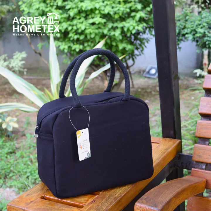 Lunch%20Carry%20Bag,%20Cotton%20Fabric,%20Black,%20(10.5%E2%80%B3x8.5%E2%80%B3x5%E2%80%B3)%20-%20Image%207