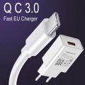 USB Charger For Samsung Galaxy A52 A32 A42 A12 A02S 5G A30 A50 A70 Fast Charging QC 3.0 18W Phone Adapter Type-c USB Cable.