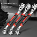 Double Head Torque Socket Wrench Spanner 360 Degree Rotation Spanner Universal Wrench 52 in 1 Multi Tool Spanner Tools Furniture Car Repair Spline Bolts Wrench. 