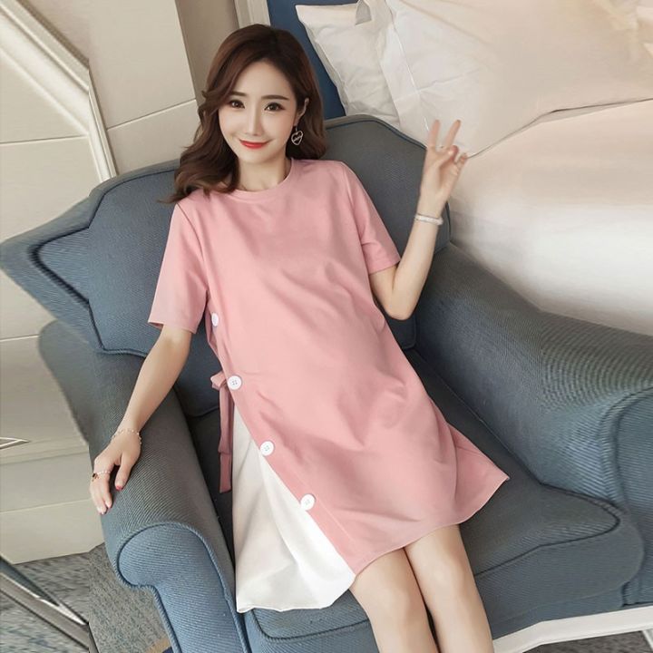 Maternity%20Spring%20Summer%20Dress%20Dress%20Foreigner%20Summer%20Skirt%20Tide%20Summer%20Small%20Fresh%202023%20Midi%20Maternity%20Dress%20Summer%20-%20Image%203