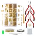 Jewelry Making DIY Bracelet Necklace Material Tool Pliers,Jewelry Set Getting Started,Bracelet,Earring Making Kit. 