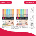 Deli S581 Metallic Acrylic Marker 6 Pcs Set. 