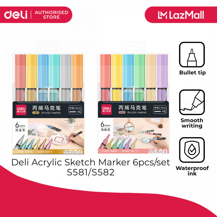Deli%20S581%20Metallic%20Acrylic%20Marker%206%20Pcs%20Set%20-%20Image%203