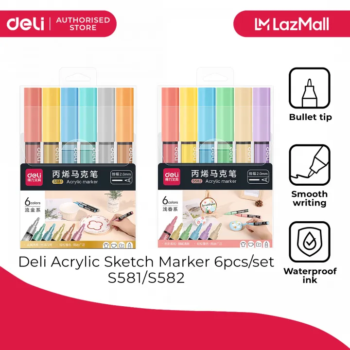 Deli%20S581%20Metallic%20Acrylic%20Marker%206%20Pcs%20Set%20-%20Image%203