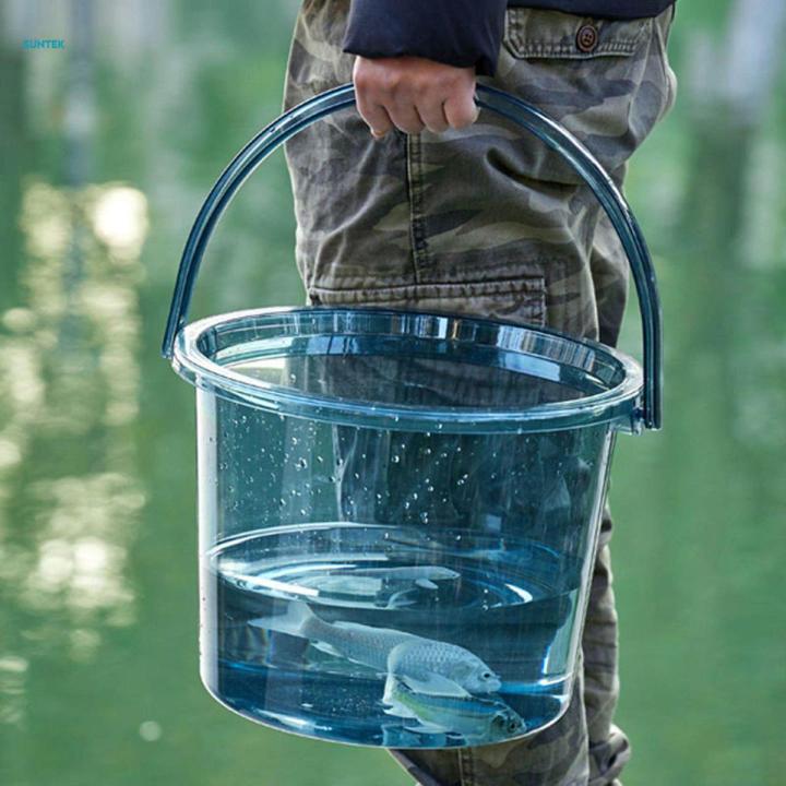 Water Bucket with Lid Bathing Household Bucket Thickened Small Laundry Bucket Water Storage Bucket for Fishing Indoor Outdoor Garden Camping