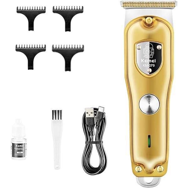 Kemei All Metal Professional Men Electric Cordless Hair Trimmer KM-078 Male Haircut Machine Hair Trimmer