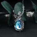 Crystal Pendant Necklace Chain Moonstones Chain of Thorns Choker for Women Female Fashion Jewelry for Girl.