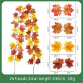 Christmas Garden Decor Thanksgiving Day Fall Leaves Autumn Hanging Vine Wedding Maple Leaf Garland Vine. 