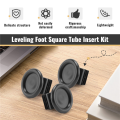 10 Sets 45mm Base Dia Adjustable Leveling Foot 25mmx25mm Square Tube Insert Kit. 