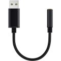 USB to 3.5mm Jack Audio Adapter,for PC, PS4,Mac Etc (0.6 Feet,Black).