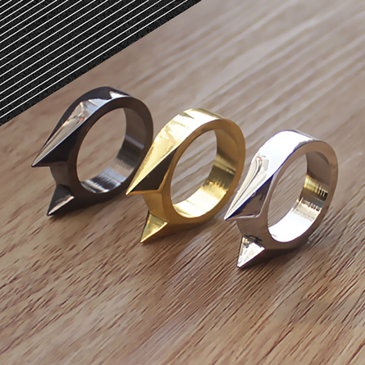 Gothic Survival Rings For Women Man Metal Multifunctional Cat Ear Shape Attack Rings Girlfriends Gift