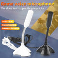 3.5mm Laptop Microphone USB Desktop Stand Mic With Holder For Studio Speech Singing Gaming Streaming Eatop. 