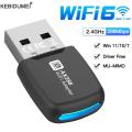 Mini USB WIFI 6 Network Card 286Mbps 802.11ax Dongle USB 2.4GHz Wi-Fi Lan Adapter Driver Free For PC Laptop Windows 7 10 11. 