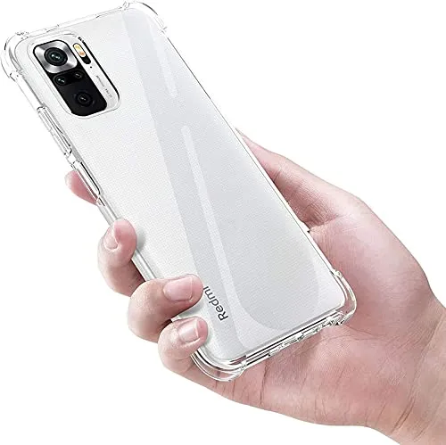Copertina Pesante PC+TPU Per Xiaomi Custodia Ibrida Robusta Per Xiaomi Redmi Note 10S, 10, 10 Pro, 10 Pro Max: Trasparente, Antishock Custodia Per Note 10 Pro Max
