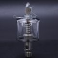 2X 50mL Engine Machine Lubricator Oil Gravity Drip Feed Oiler Clear+Silver.