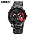 SKMEI 1787 Rotation Wheel Creative Fashion Men's Stainless Steel Clock - Very Comfortable And Fashionable, Easy To Clean. 