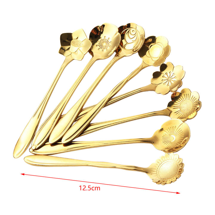 Teaspoon%20Set%20of%208%20Teaspoons%20Coffee%20Tea%20Spoon%20Sugar%20Spoon%20Stainless%20Golden%20-%20Image%207