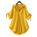 Ladies Fashion Long Sleeves Ruffles Casual Ladies tops shirts Elegant silk Blouse for Women - Blouse. 