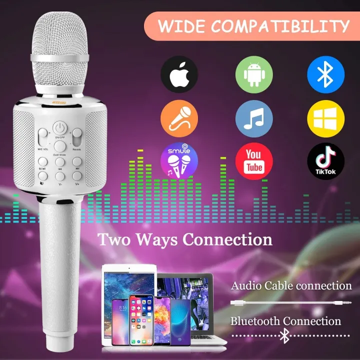 GOODAAA%202Pack%20Wireless%20Karaoke%20Microphone%203%20in%201%20Portable%20Bluetooth%20Karaoke%20Mic%20Speaker%20for%20Phone%20Home%20Party%20-%20Image%202