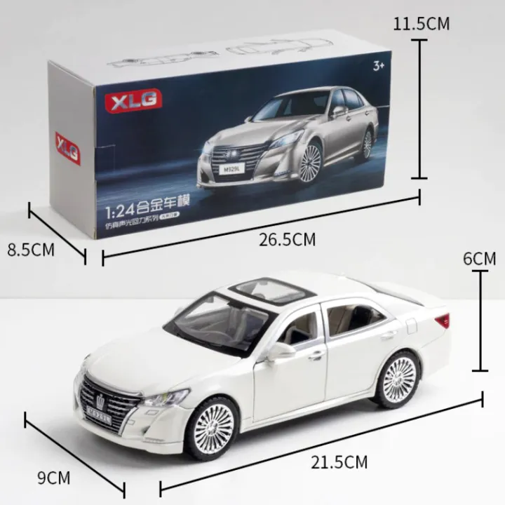 1:24%20Toyota%20Crown%20Diecast%20Alloy%20Car%20XLG%206%20Open%20Premium%20Model%20Vehicle%20Metal%20Toy%20Model%20Pull%20back%20Sound%20Light%20-%20Image%205