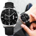 Top Casual Leather Strap Calendar Watches Luxury Men's Business Quartz Watch for Women Men Sports Wristclocks. 